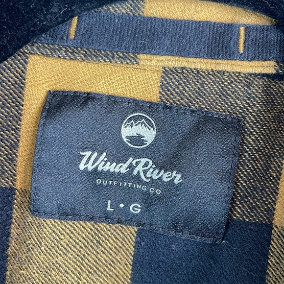 Wind River Mens Buffalo Plaid Shirt Yellow Black Button Down Long Sleeve Size L - Picture 10 of 14